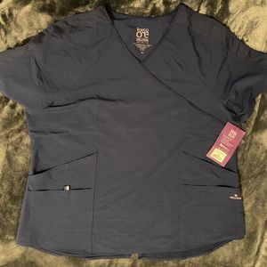 Barco One women’s scrub top 2x indigo NWT